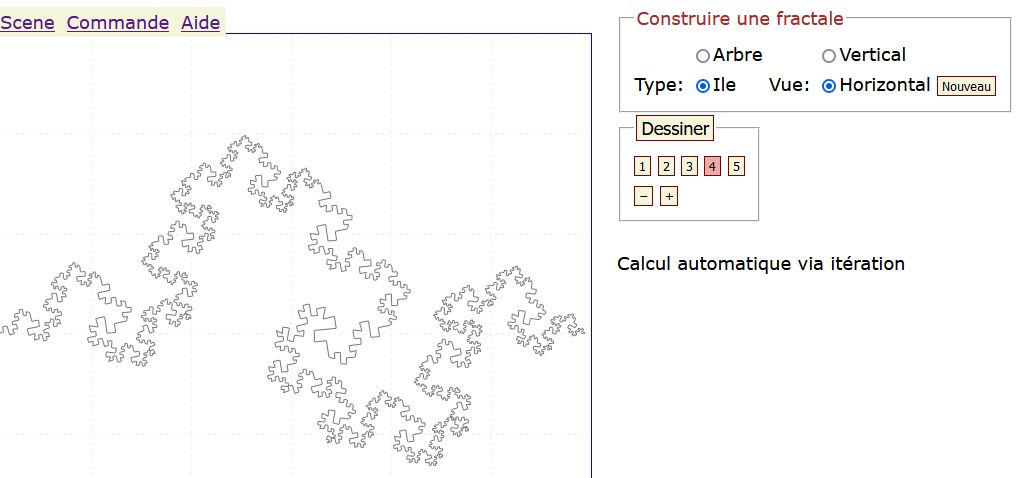 Construire, visualiser des fractales